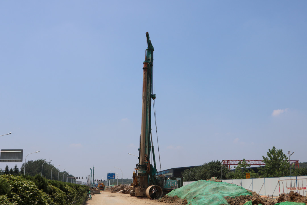 強悍表現(xiàn)贏青睞！山河智能360H旋挖鉆助力南京312國道改擴建