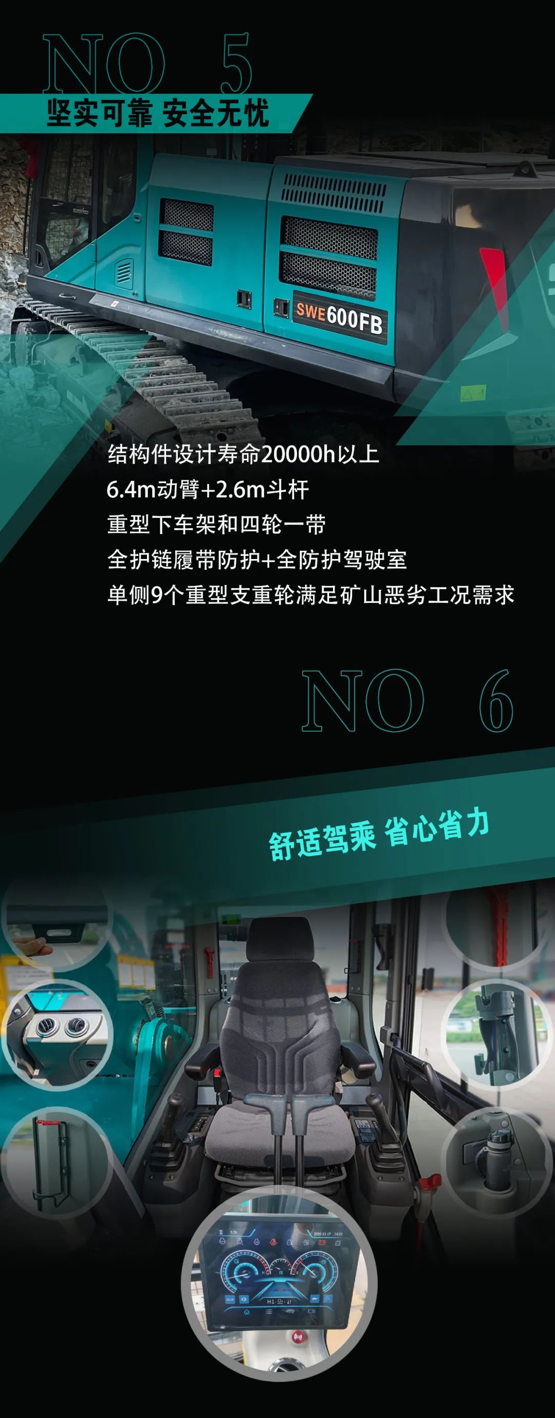 一圖讀懂 | 專(zhuān)為礦山重載施工而生！山河智能SWE600FB破碎錘重磅回歸