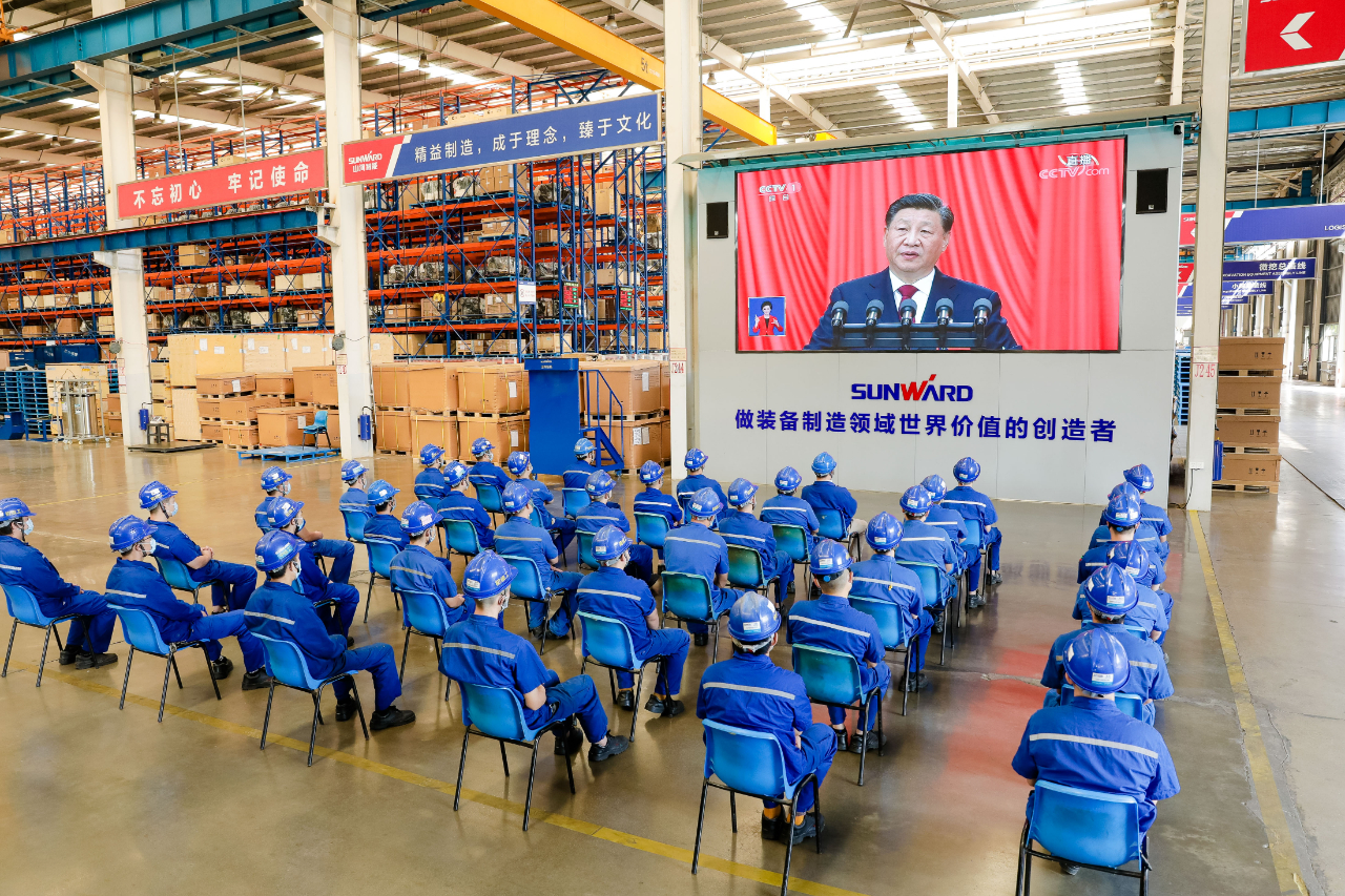 振奮人心！山河智能黨員干部集中收看黨的二十大開幕會盛況