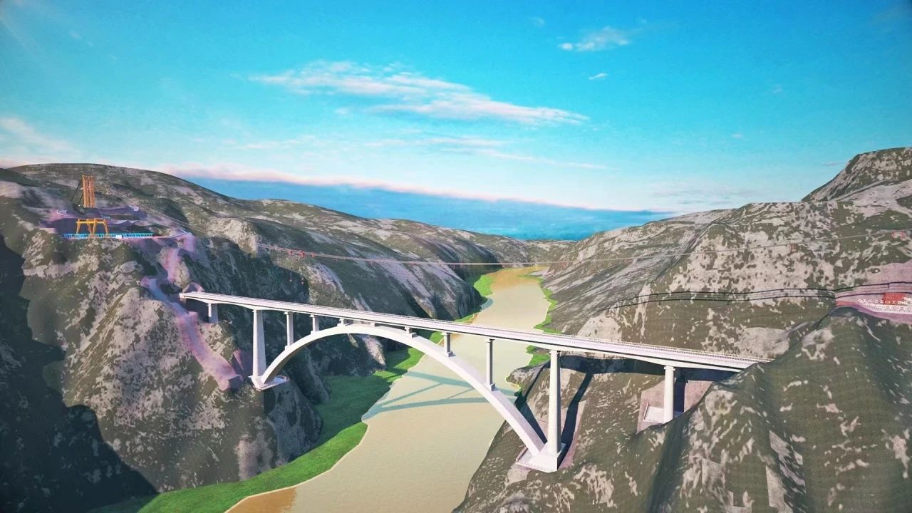 一橋通南北，群嶺變坦途！山河江麓塔機(jī)助建洮河大橋